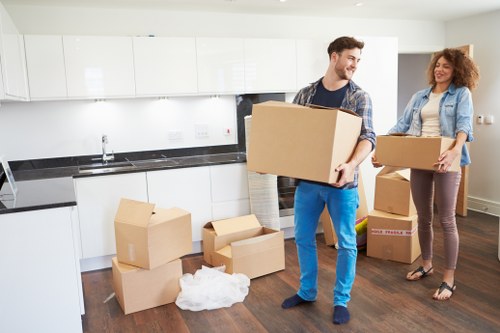 Packing office supplies for relocation